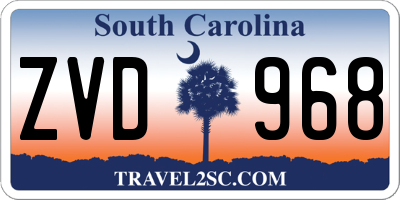 SC license plate ZVD968