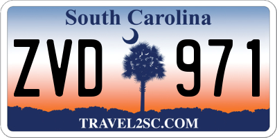 SC license plate ZVD971