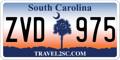 SC license plate ZVD975