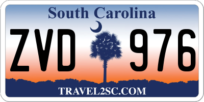 SC license plate ZVD976
