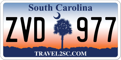 SC license plate ZVD977