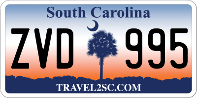 SC license plate ZVD995