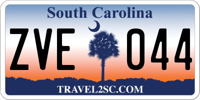 SC license plate ZVE044