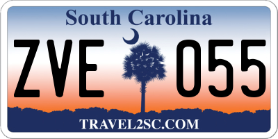 SC license plate ZVE055