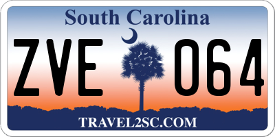 SC license plate ZVE064