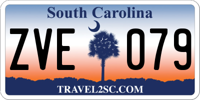 SC license plate ZVE079