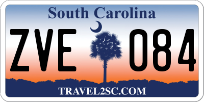 SC license plate ZVE084