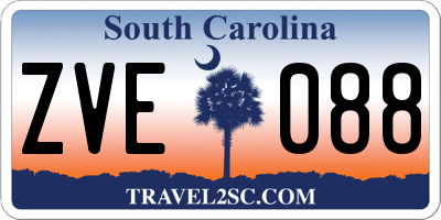 SC license plate ZVE088