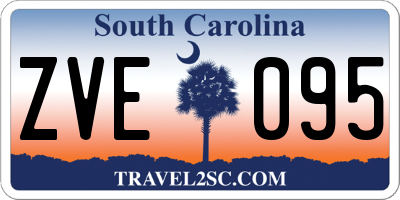 SC license plate ZVE095