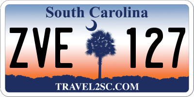 SC license plate ZVE127