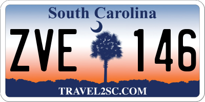 SC license plate ZVE146