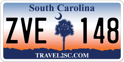 SC license plate ZVE148