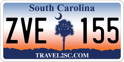 SC license plate ZVE155