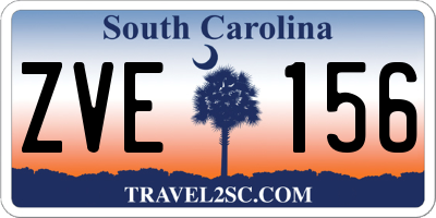 SC license plate ZVE156