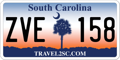 SC license plate ZVE158
