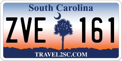 SC license plate ZVE161