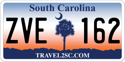 SC license plate ZVE162