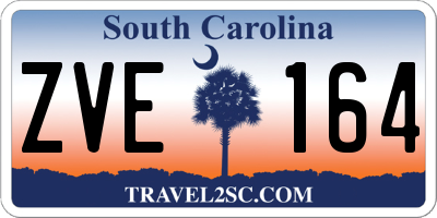 SC license plate ZVE164