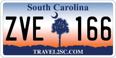 SC license plate ZVE166