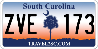 SC license plate ZVE173