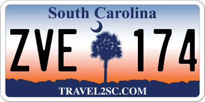 SC license plate ZVE174