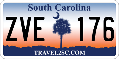 SC license plate ZVE176