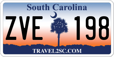SC license plate ZVE198