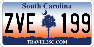SC license plate ZVE199