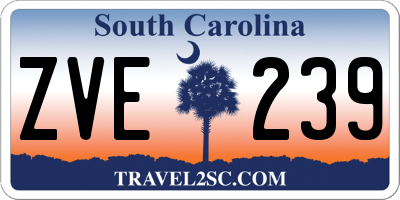 SC license plate ZVE239