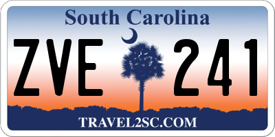 SC license plate ZVE241