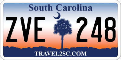 SC license plate ZVE248