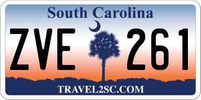 SC license plate ZVE261