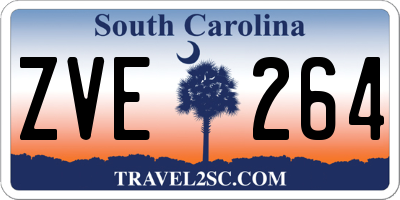 SC license plate ZVE264