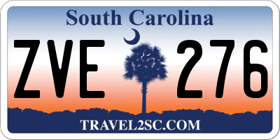 SC license plate ZVE276