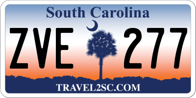 SC license plate ZVE277