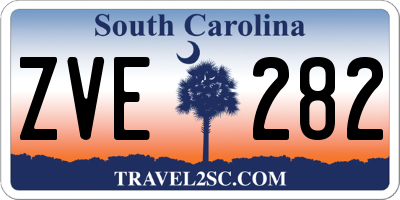SC license plate ZVE282