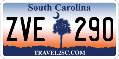 SC license plate ZVE290