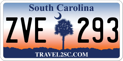 SC license plate ZVE293