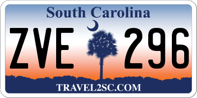 SC license plate ZVE296