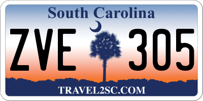 SC license plate ZVE305