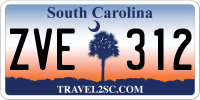SC license plate ZVE312