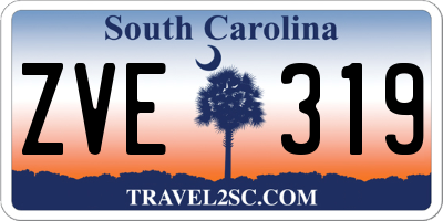 SC license plate ZVE319