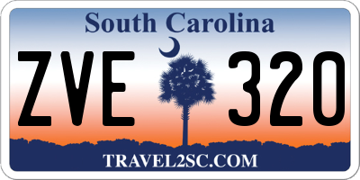 SC license plate ZVE320