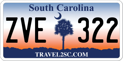 SC license plate ZVE322