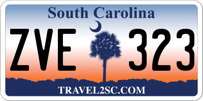 SC license plate ZVE323