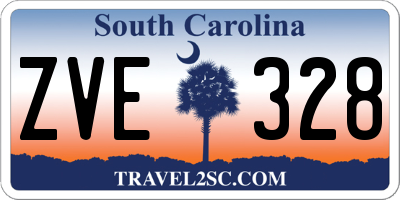 SC license plate ZVE328