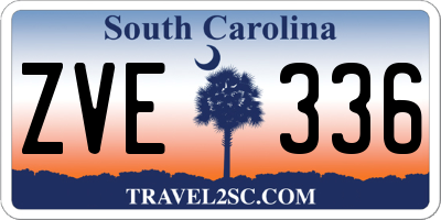 SC license plate ZVE336