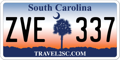 SC license plate ZVE337