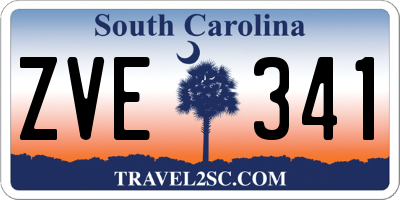 SC license plate ZVE341