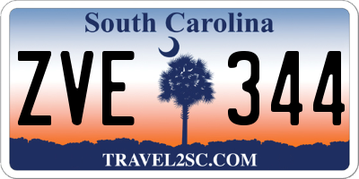 SC license plate ZVE344